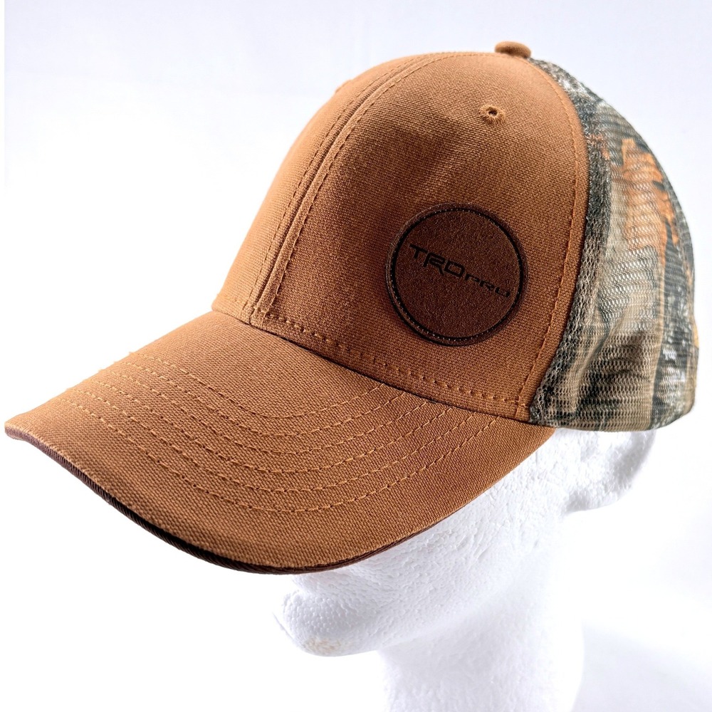 Toyota TRD Pro Toyota Outfitters Mens Brown Camo Mesh Snapback Trucker Hat Cap
